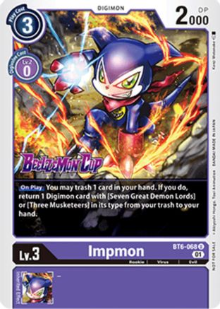 Impmon [BT6-068] (Beelzemon Cup Participation) [Starter Deck: Beelzemon Advanced Deck Set Promos] - Trinity Hobby