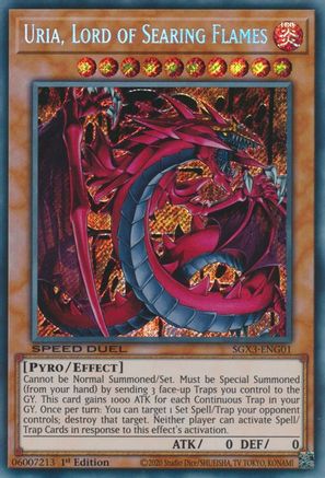 Uria, Lord of Searing Flames [SGX3-ENG01] Secret Rare - Trinity Hobby