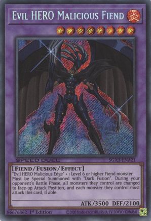 Evil HERO Malicious Fiend [SGX3-ENA21] Secret Rare - Trinity Hobby