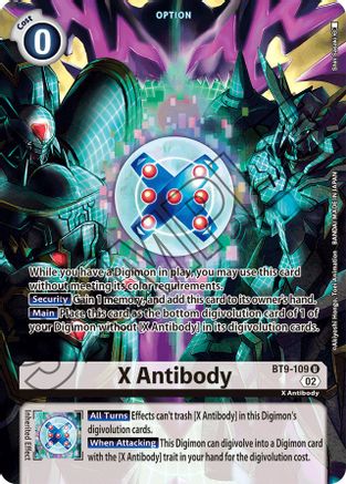 X Antibody [BT9-109] (Alternate Art) [Starter Deck: Beelzemon Advanced Deck Set] - Trinity Hobby