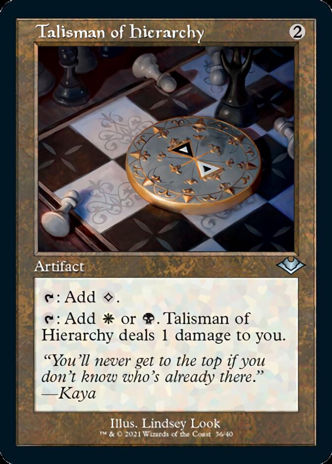 Talisman of Hierarchy (Retro Foil Etched) [Modern Horizons] - Trinity Hobby