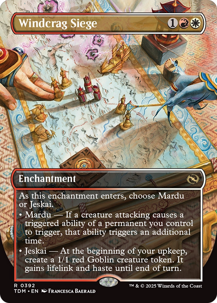 Windcrag Siege  (TDM-392) - [Tarkir: Dragonstorm]: (enchantment) (Borderless) - Trinity Hobby