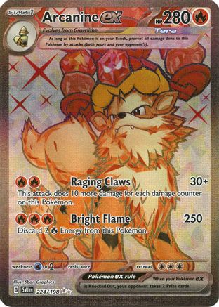 Arcanine ex (224/198) [Scarlet & Violet: Base Set] - Trinity Hobby