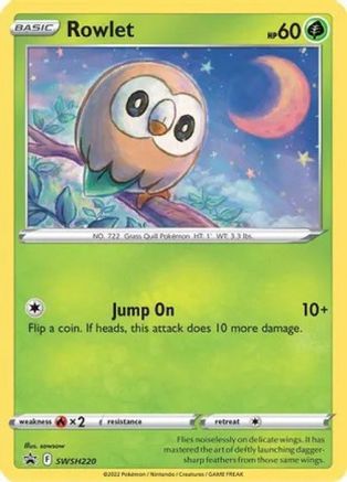 Rowlet (SWSH220) (Cosmos Holo) [Sword & Shield: Black Star Promos] - Trinity Hobby