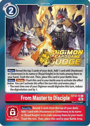From Master to Disciple [ST12-15] (Judge Pack 3) [Starter Deck: Jesmon Promos] - Trinity Hobby