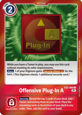 Offensive Plug-In A [EX2-066] (Event Pack 4) [Digital Hazard Promos] - Trinity Hobby