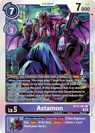Astamon [BT12-081] (Box Topper) [Across Time] - Trinity Hobby