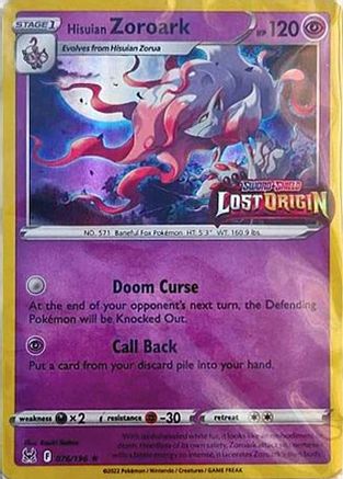 Hisuian Zoroark (Lost Origin Stamped) - (076/196) Holofoil [Miscellaneous Cards & Products]