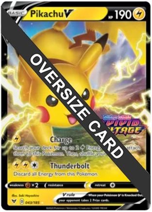 Pikachu V (043/185) (Vivid Voltage Stamp) [Sword & Shield: Vivid Voltage] - Trinity Hobby