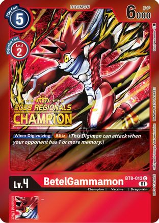 BetelGammamon [BT8-013] (2023 Regionals Champion) [New Awakening Promos] - Trinity Hobby