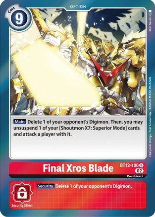Final Xros Blade [BT12-100] [Across Time] - Trinity Hobby