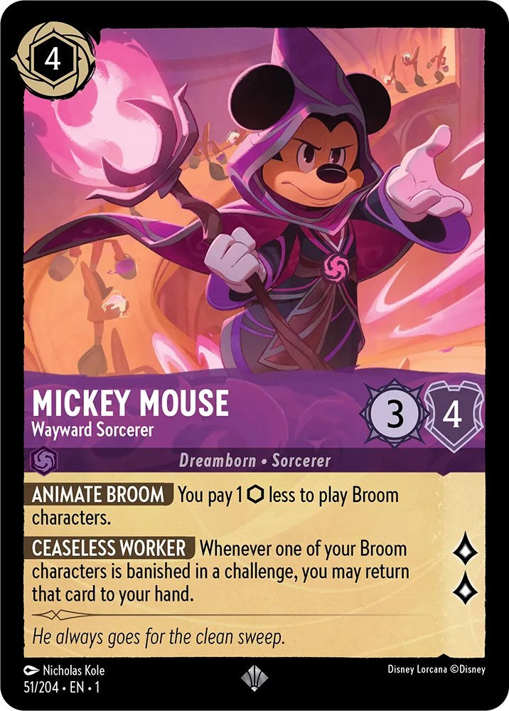 Mickey Mouse - Wayward Sorcerer (51/204) [The First Chapter] - Trinity Hobby