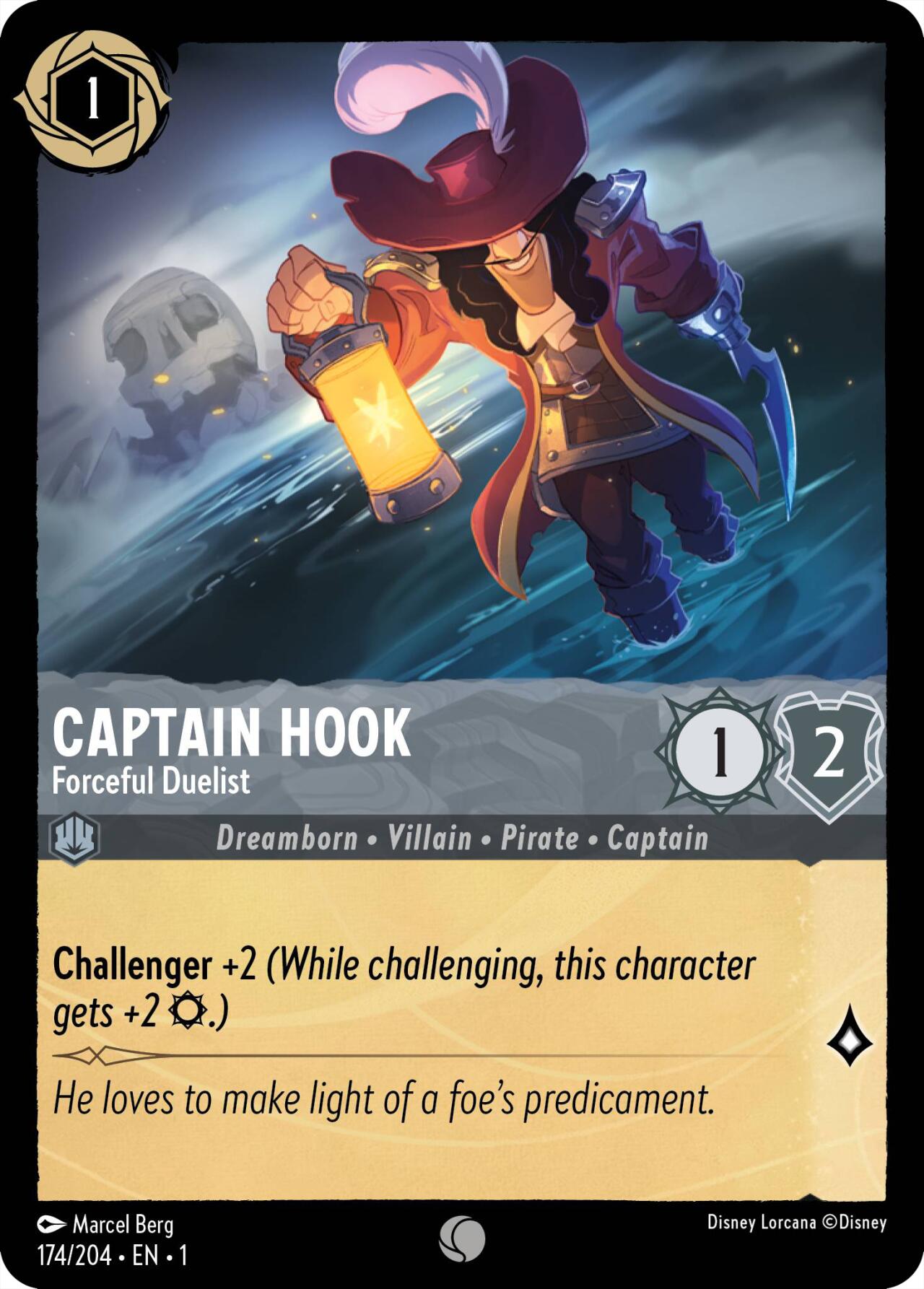 Captain Hook - Forceful Duelist (174/204) [The First Chapter] - Trinity Hobby