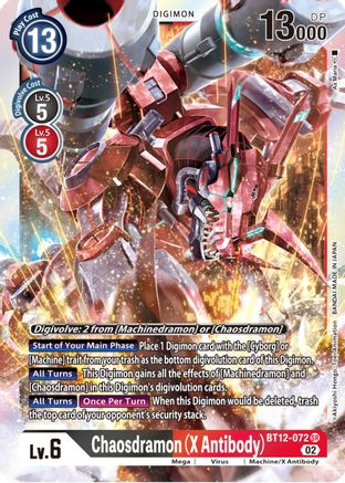 Chaosdramon (X Antibody) [BT12-072] [Across Time] - Trinity Hobby