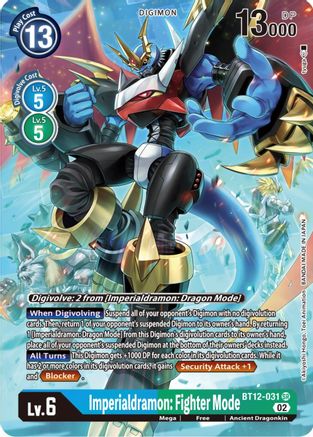 Imperialdramon: Fighter Mode [BT12-031] (Alternate Art) [Across Time] - Trinity Hobby