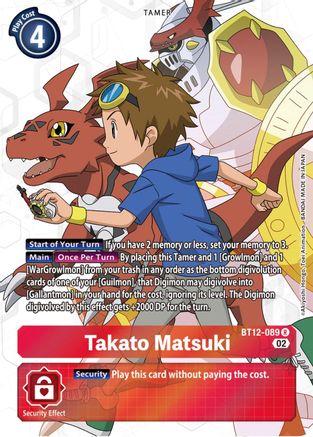 Takato Matsuki [BT12-089] (Alternate Art) [Across Time] - Trinity Hobby