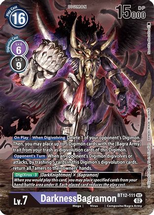 DarknessBagramon (Alternate Art) (BT12-111) - [Across Time] Foil - Trinity Hobby