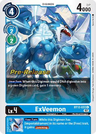 ExVeemon [BT12-022] [Across Time Pre-Release Cards] - Trinity Hobby