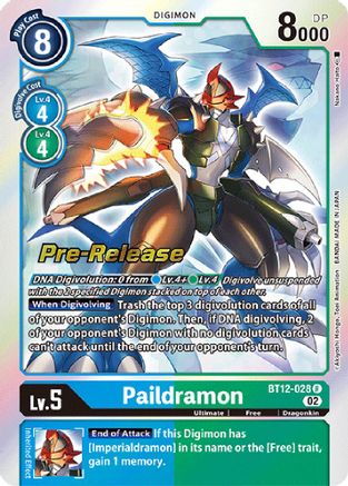 Paildramon [BT12-028] [Cartes de pré-version à travers le temps] 
