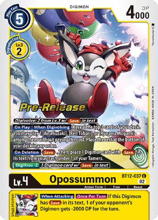 Opossummon [BT12-037] [Across Time Pre-Release Cards] - Trinity Hobby