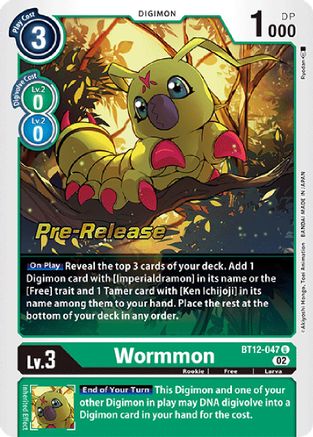 Wormmon [BT12-047] [Across Time Pre-Release Cards] - Trinity Hobby