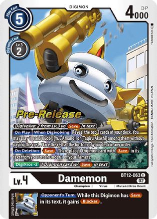 Damemon [BT12-063] [Across Time Pre-Release Cards] - Trinity Hobby