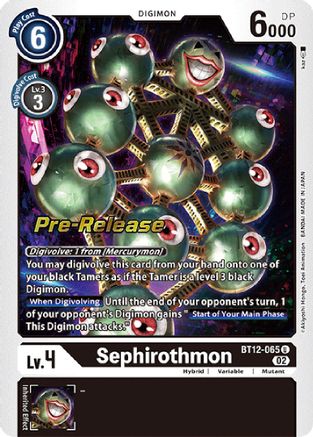 Sephirothmon [BT12-065] [Across Time Pre-Release Cards] - Trinity Hobby