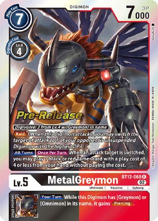 MetalGreymon [BT12-068] [Across Time Pre-Release Cards] - Trinity Hobby
