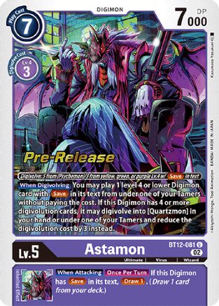 Astamon [BT12-081] [Across Time Pre-Release Cards] - Trinity Hobby
