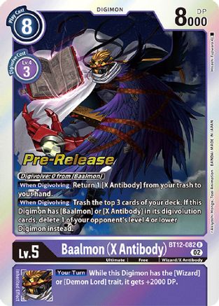 Baalmon (X Antibody) [BT12-082] [Across Time Pre-Release Cards] - Trinity Hobby