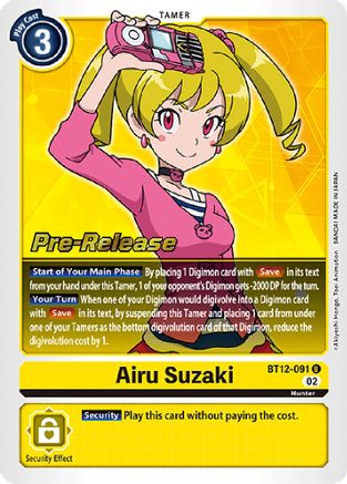 Airu Suzaki [BT12-091] [Across Time Pre-Release Cards] - Trinity Hobby
