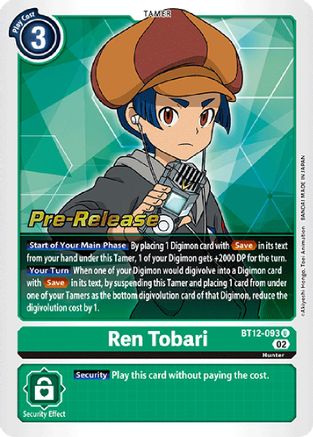 Ren Tobari [BT12-093] [Across Time Pre-Release Cards] - Trinity Hobby