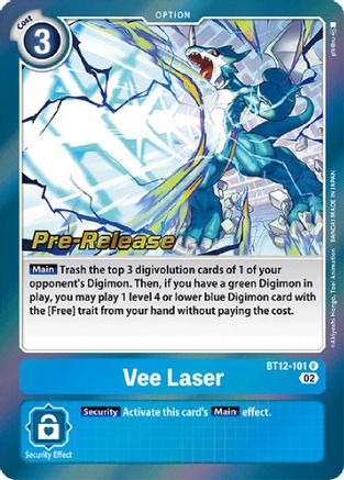Vee Laser [BT12-101] [Across Time Pre-Release Cards] - Trinity Hobby