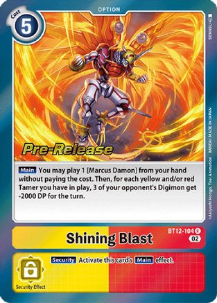 Shining Blast [BT12-104] [Across Time Pre-Release Cards] - Trinity Hobby