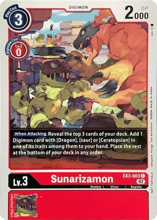 Sunarizamon [EX3-003] [Revision Pack Cards] - Trinity Hobby
