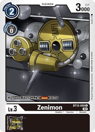Zenimon [BT12-058] [Across Time] - Trinity Hobby