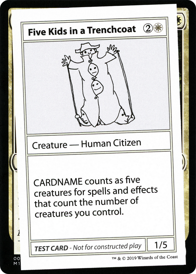 Cinq enfants dans un trench-coat (édition 2021) [Cartes de test Mystery Booster] 