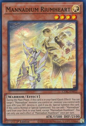 Mannadium Riumheart [CYAC-EN012] Ultra Rare - Trinity Hobby
