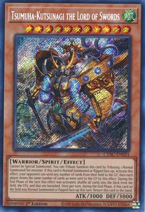 Tsumuha-Kutsunagi the Lord of Swords [CYAC-EN024] Secret Rare - Trinity Hobby