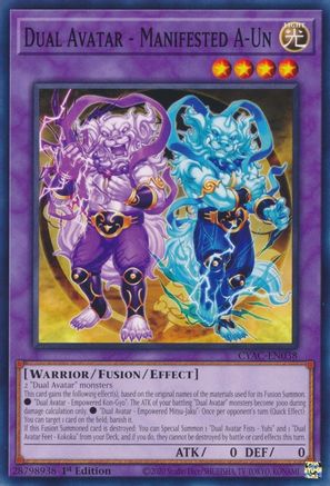 Dual Avatar - Manifested A-Un [CYAC-EN038] Common - Trinity Hobby