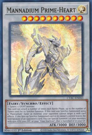 Mannadium Prime-Heart [CYAC-EN043] Ultra Rare - Trinity Hobby
