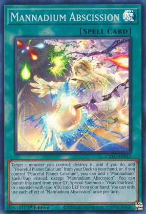 Mannadium Abscission [CYAC-EN057] Super Rare - Trinity Hobby