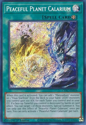 Peaceful Planet Calarium [CYAC-EN058] Secret Rare - Trinity Hobby
