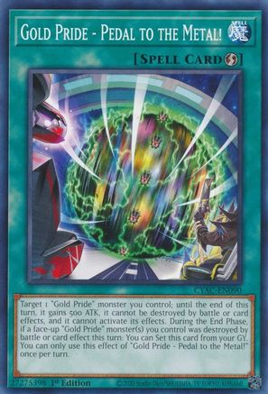 Gold Pride - Pedal to the Metal! [CYAC-EN090] Common - Trinity Hobby