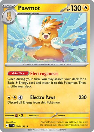 Pawmot (076/198) (Theme Deck Exclusive) [Scarlet & Violet: Base Set] - Trinity Hobby