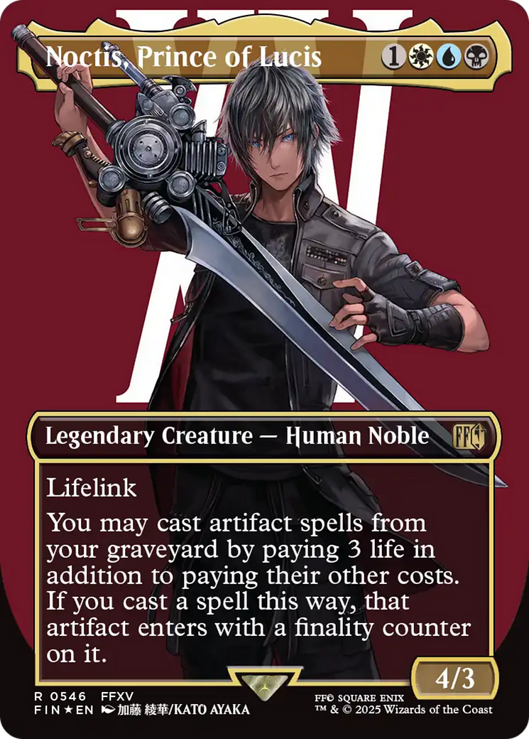 Noctis, Prince of Lucis (Borderless) (Surge Foil)  [Foil]  (FIN-546) - [FINAL FANTASY] (Borderless) - Trinity Hobby