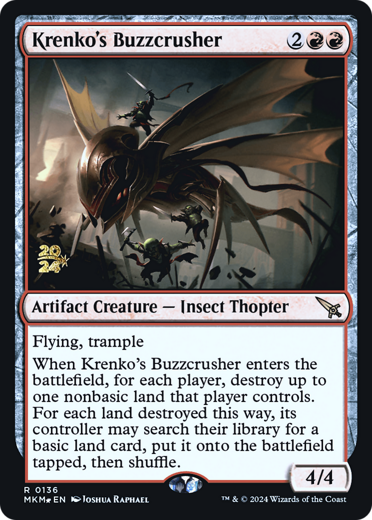 Krenko's Buzzcrusher [Murders at Karlov Manor Prerelease Promos] - Trinity Hobby