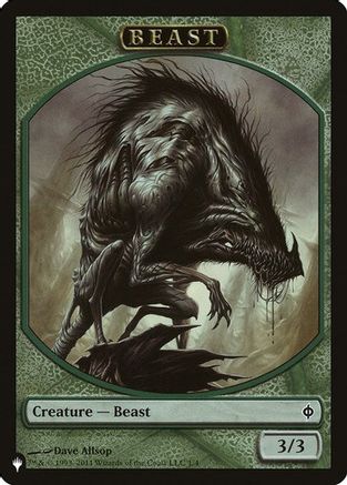 Beast // Emblem - Liliana, Defiant Necromancer Double-Sided Token  (LIST-1 // 13) - [The List Reprints] - Trinity Hobby