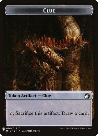 Clue // Golem Double-sided Token  (LIST-16 // 26) - [The List Reprints] - Trinity Hobby