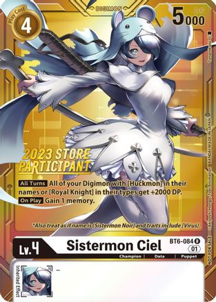 Sistermon Ciel [BT6-084] (2023 Store Participant) [Double Diamond Promos] - Trinity Hobby